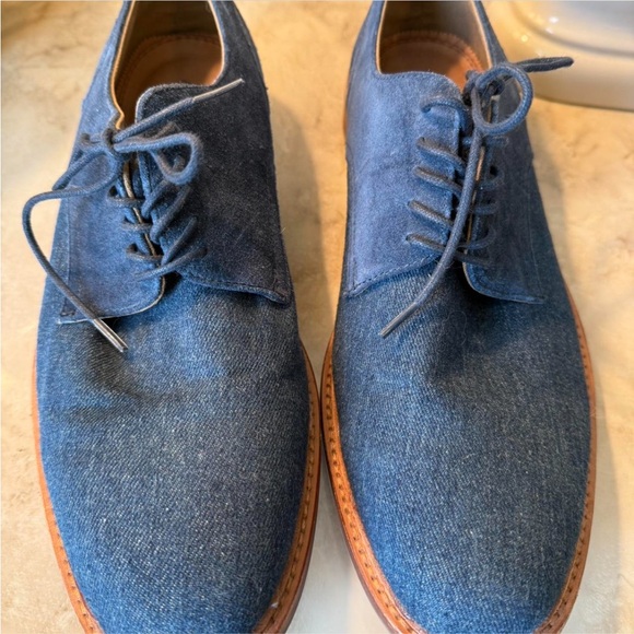 Aldo Blue Denim with Blue Suede Trim Oxfords - Picture 1 of 5